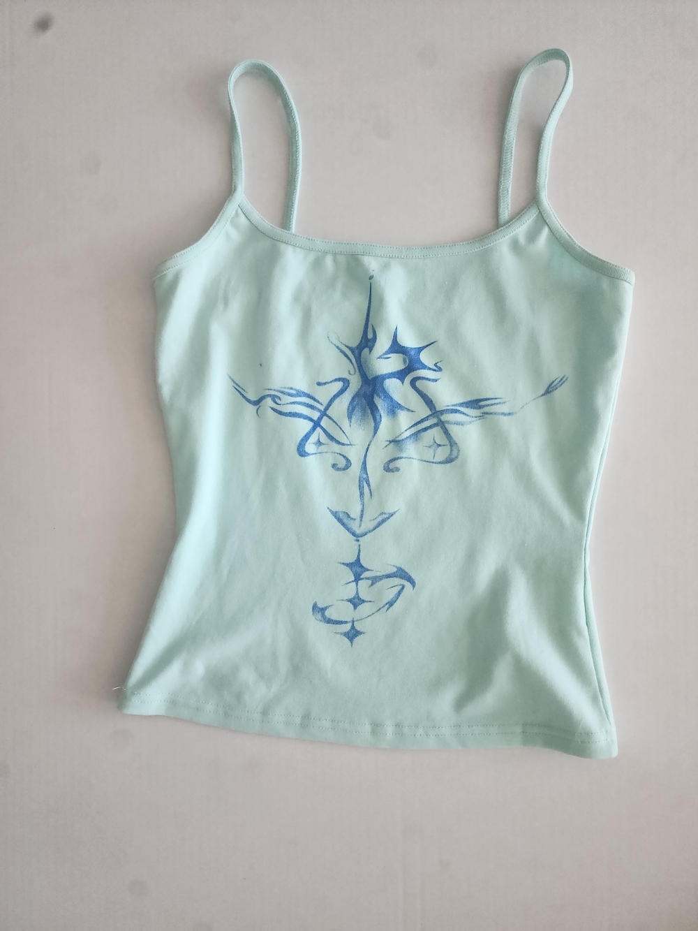 Women’s Mint Green Graphic Cami Tank Top